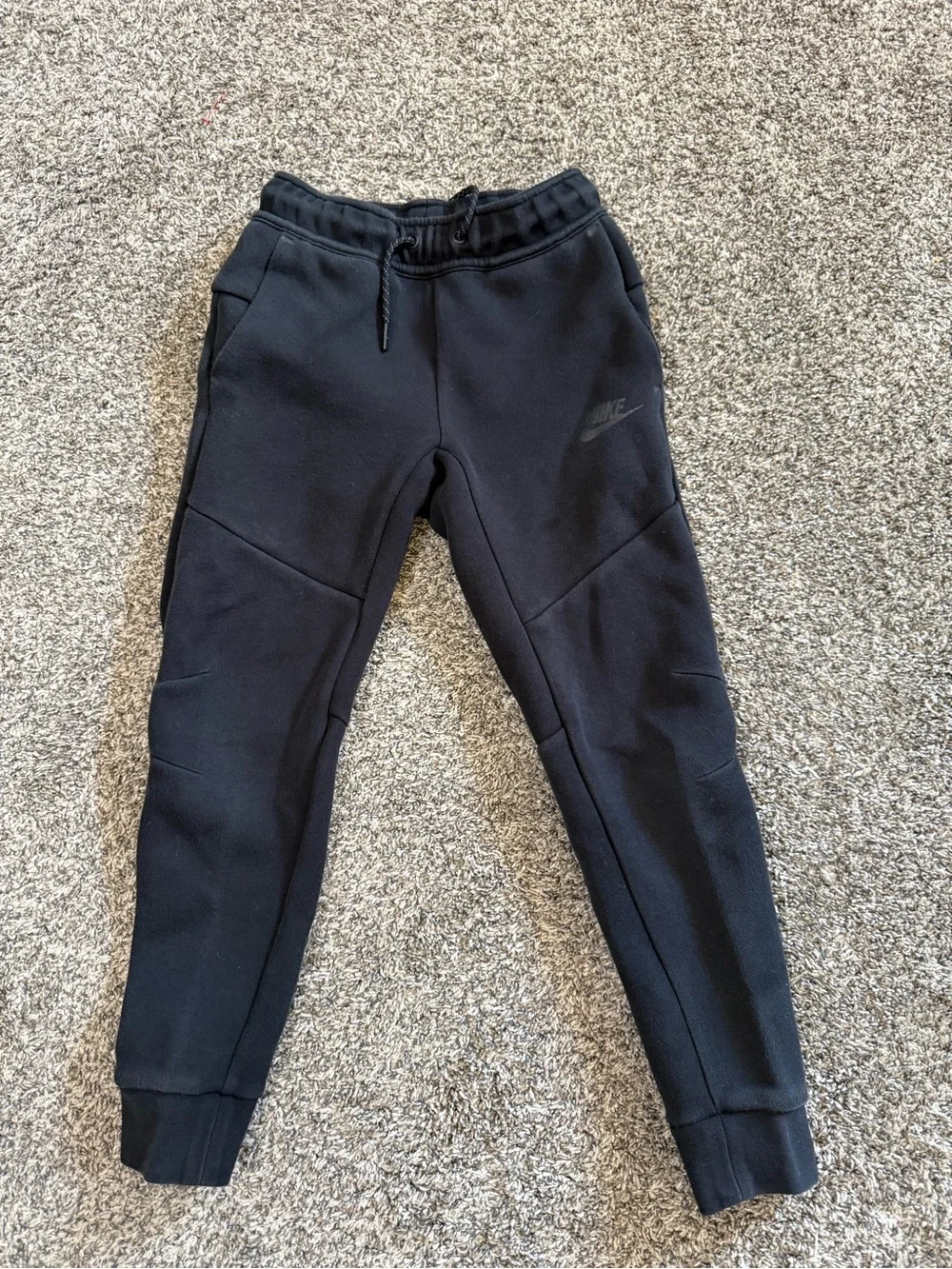 Nike Boys Tech Fleece Black Jogger Pants Size Small